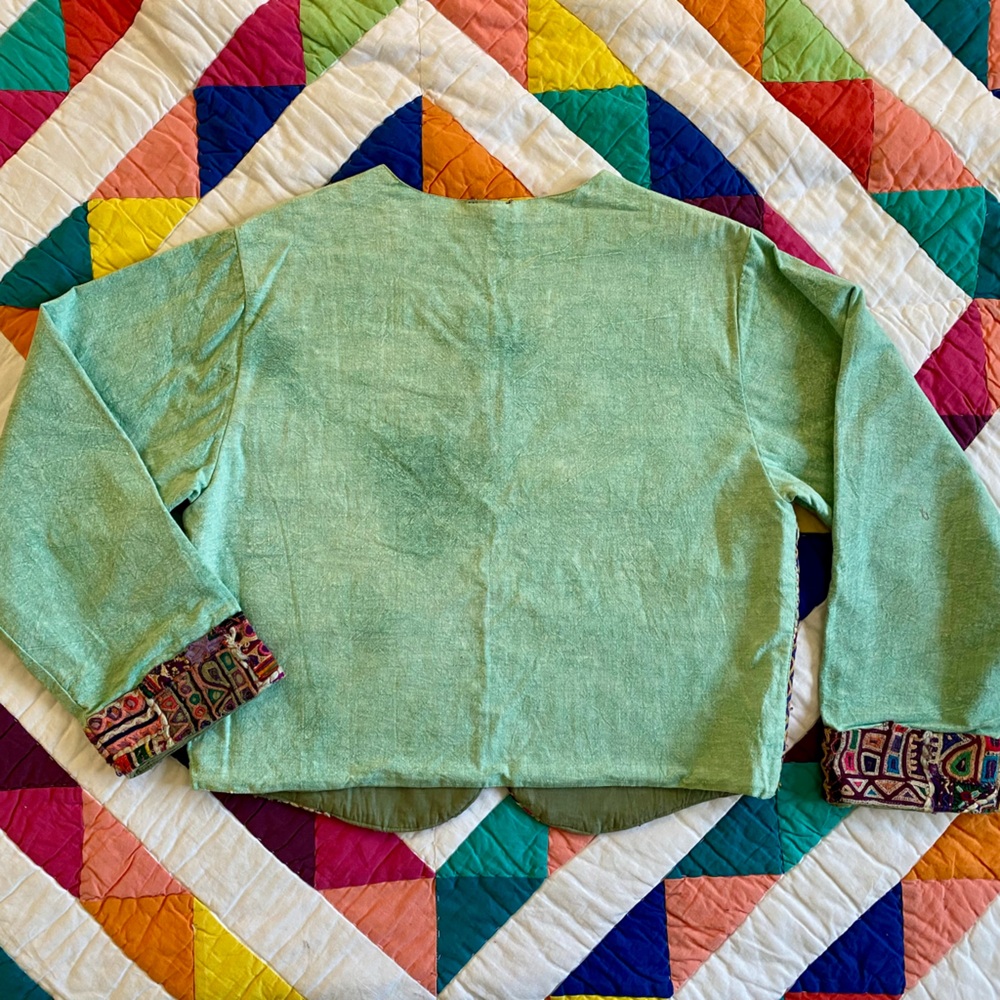 Vintage Patchwork Jacket With Indian Textiles - image 7